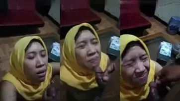 Ukhti Hijab Cantik Pasrah Kasur Crot Muka